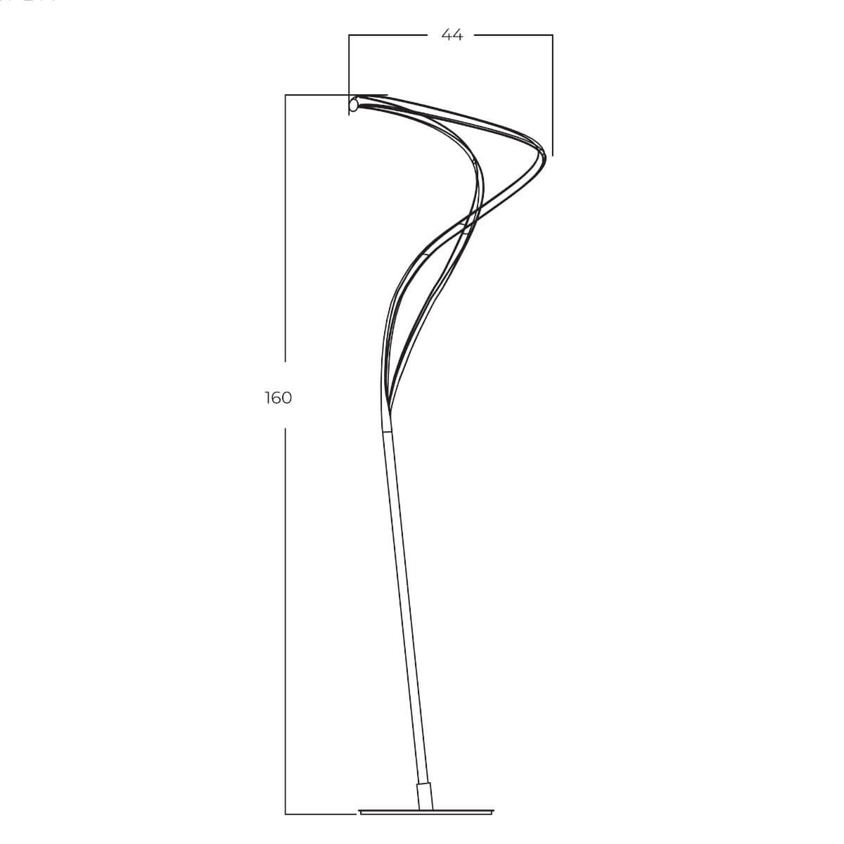 Podłogowa lampa glamour TWIST AZ5737 Azzardo LED 30W 3000K czarny