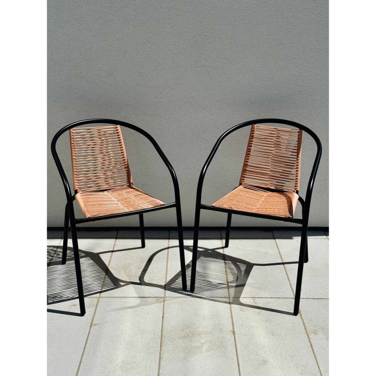 6 X Fotel Bistro Sznurkowy Wygodne Krzesło Ogrodowe Na Balkon Do Ogrodu