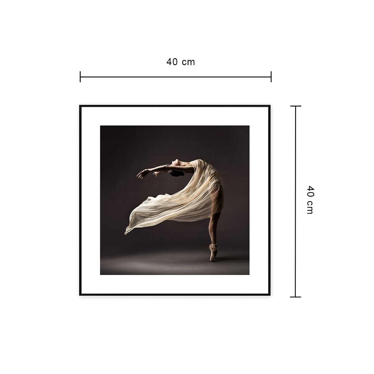 Obraz w ramie kobieta 40x40 cm