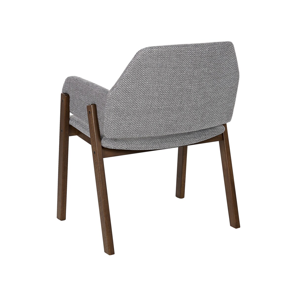 Zestaw 2 krzeseł do jadalni ciemne drewno z szarym ALBION