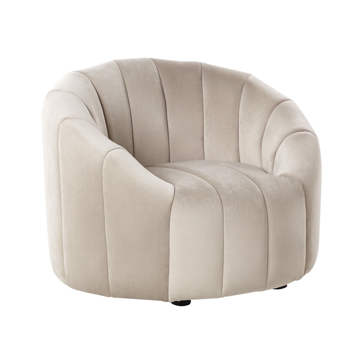 Fotel MALUNG Welur Beżowy