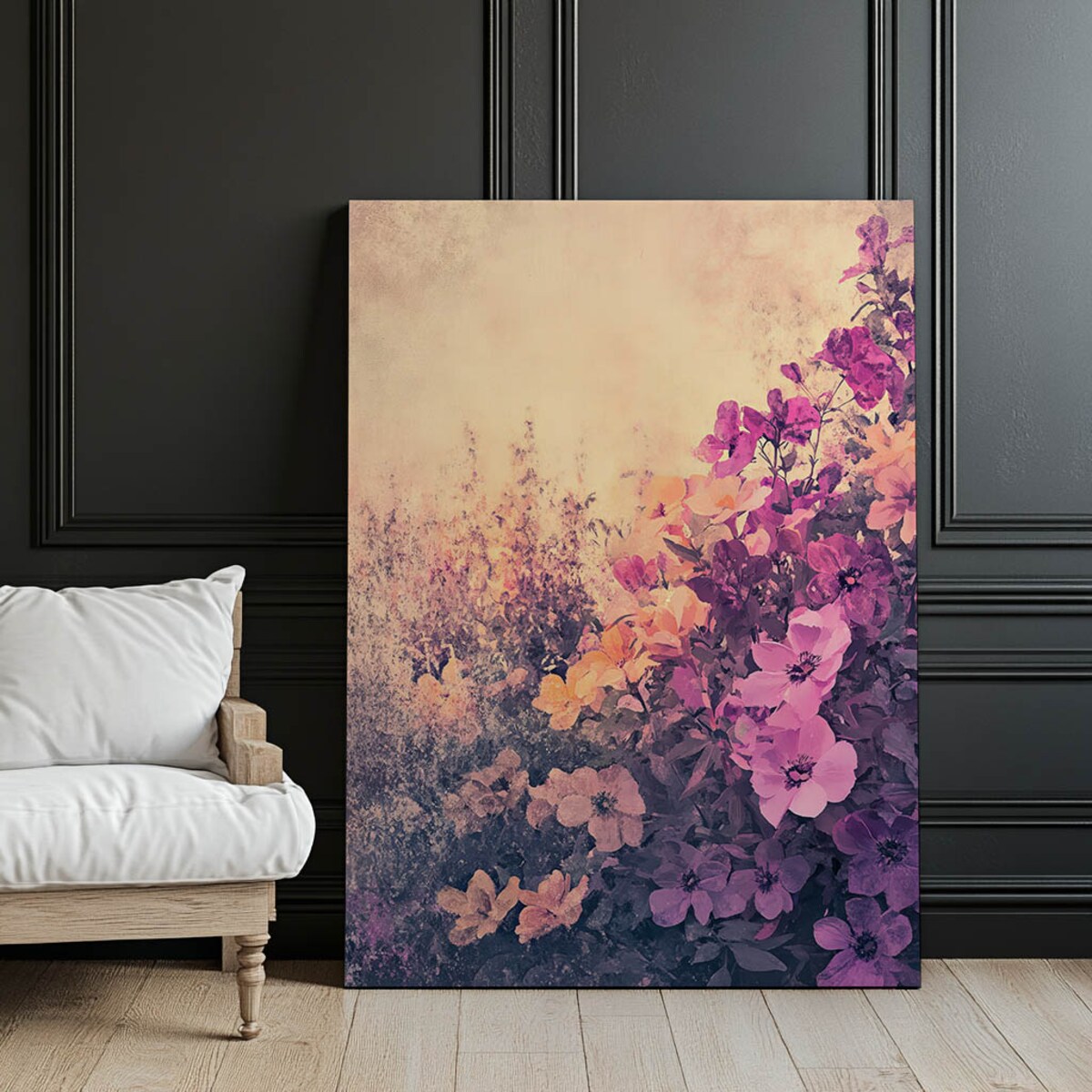 Kwiatowy Spokój, 50x70 cm, bez ramy, płótno premium na blejtramie