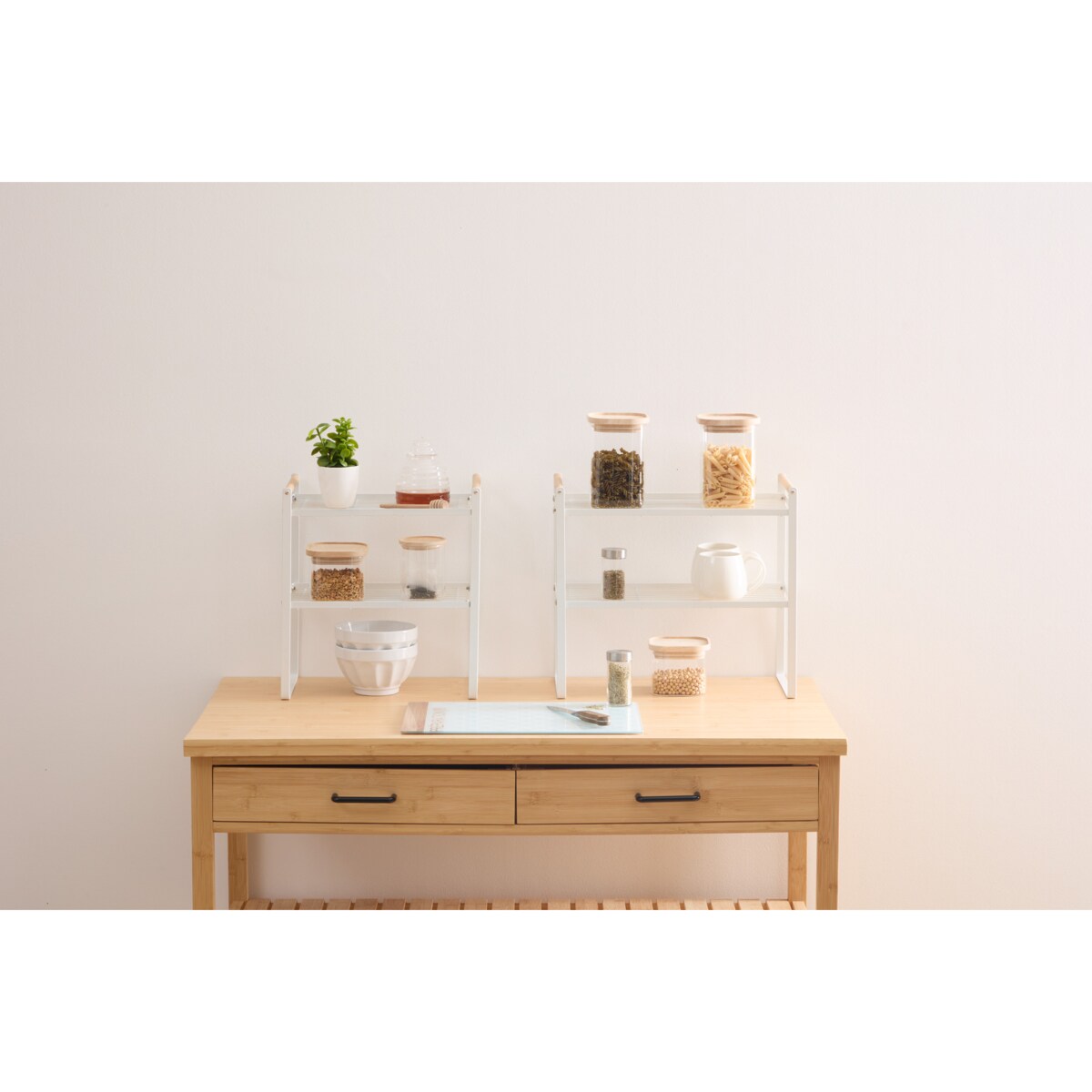 Metalowa półka na blat kuchenny BALM, 33 x 21 x 37,5 cm