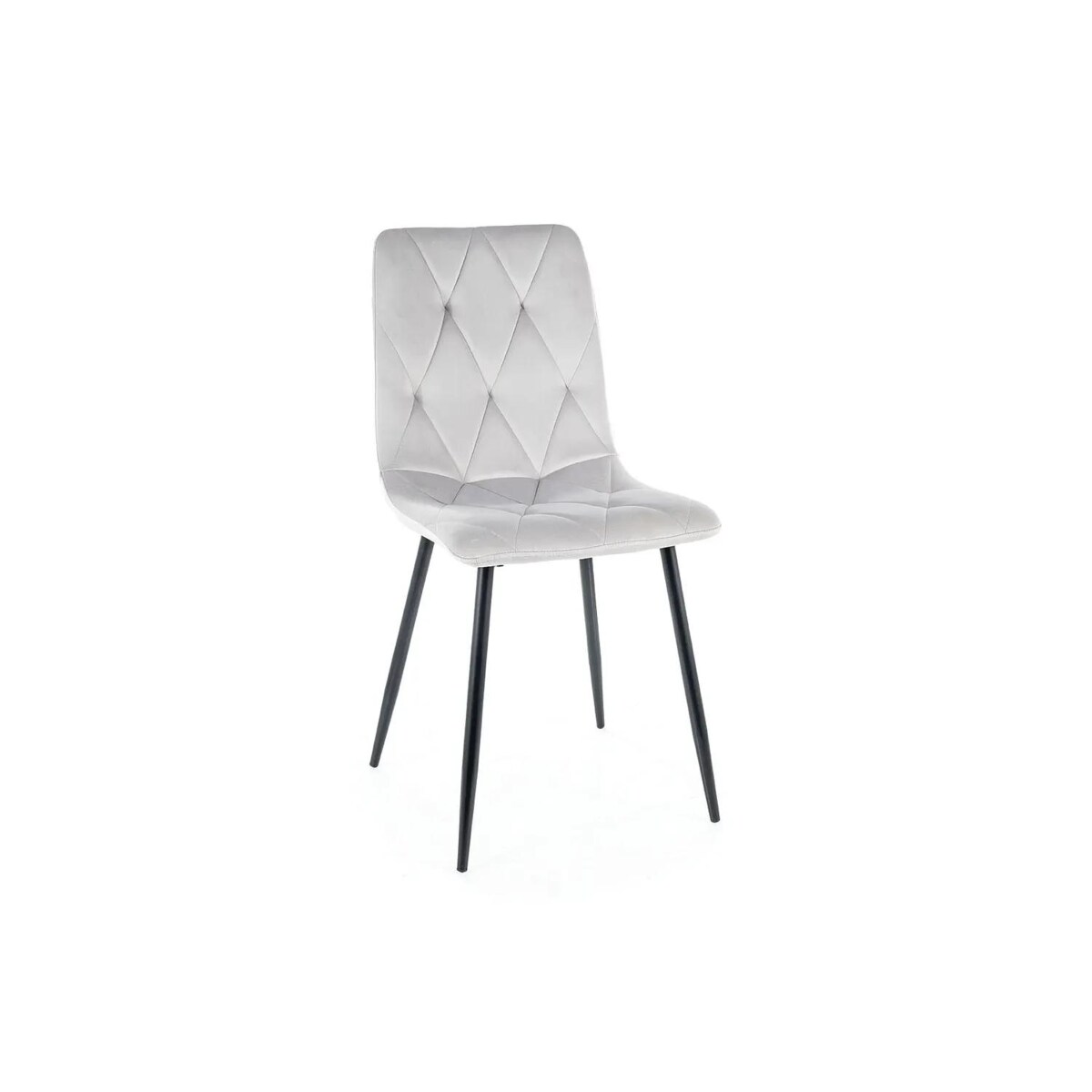 Krzesło tapicerowane TOM VELVET jasnoszare