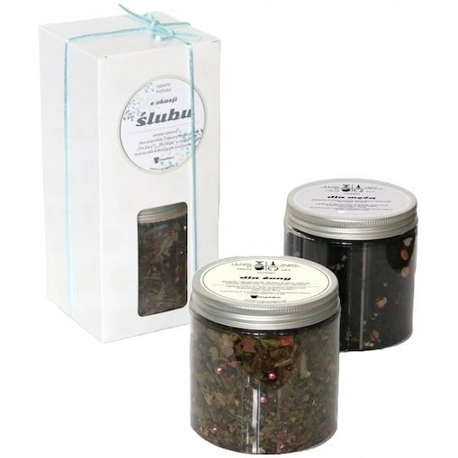 Prezent dla NOWOŻEŃCÓW zestaw sypanych herbat dla Żony i Męża ślub wesele