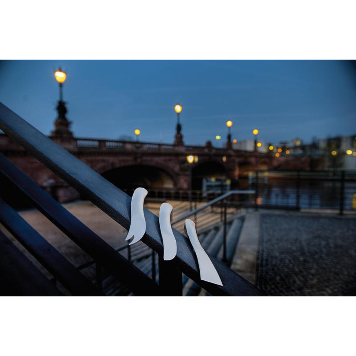 Zestaw 3 noży do sera WAVE - stal połysk, 18 cm