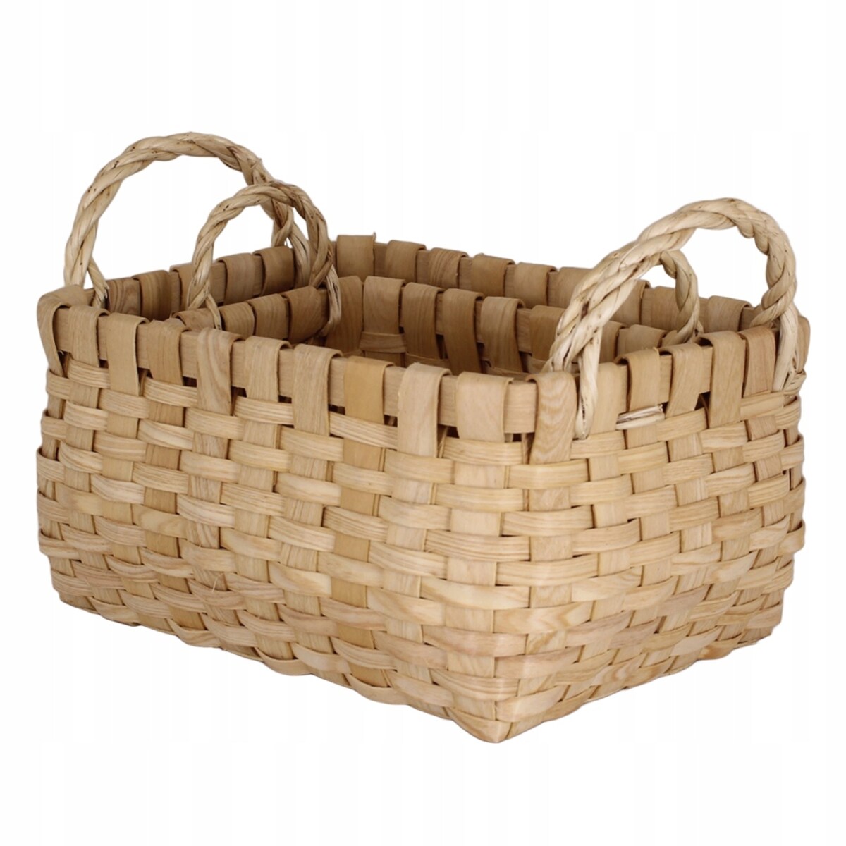 KOSZ KOSZYK NA PRANIE ZABAWKI PIKNIK warzywa owoce piknikowy 2 szt. drewno