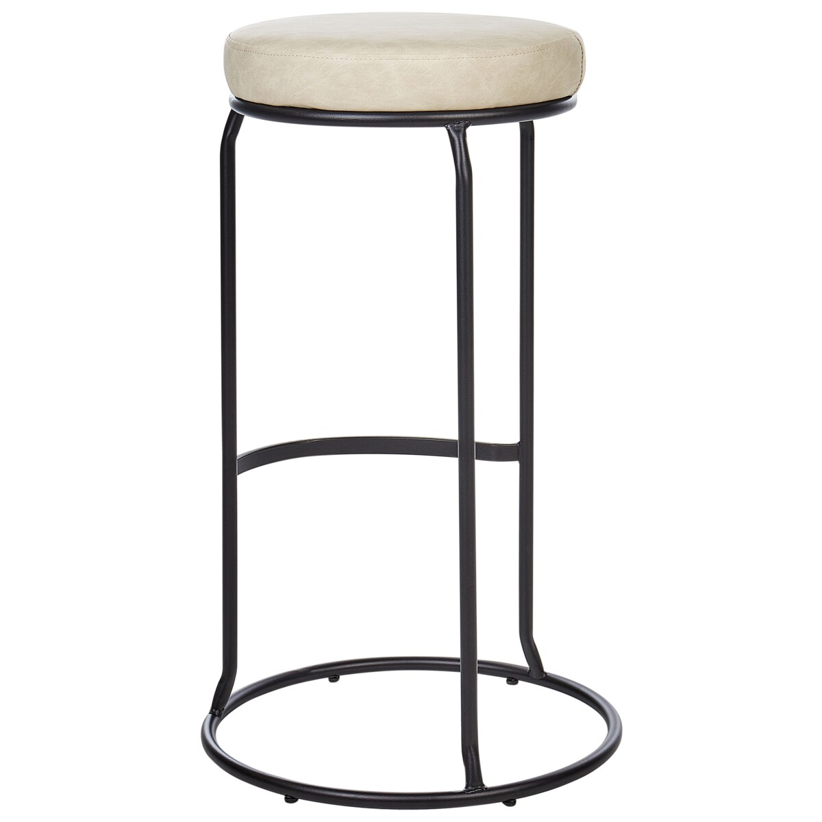 Zestaw 2 stołków barowych ekoskóra jasnobeżowy MILROY