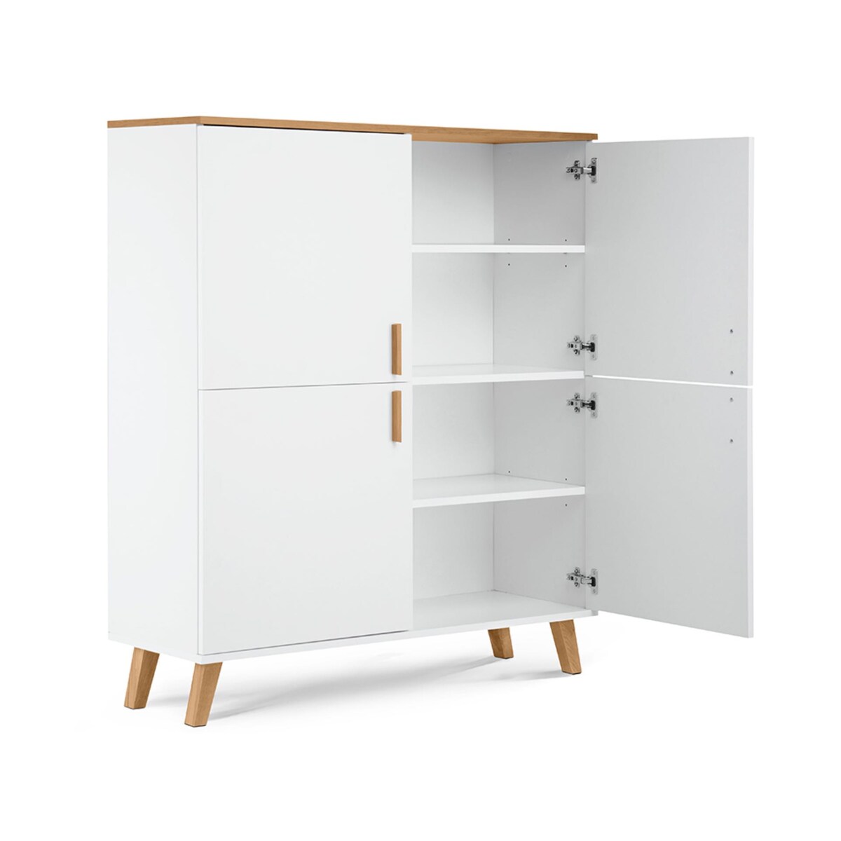 KONSIMO FRISK Biała komoda do salonu w stylu skandynawskim