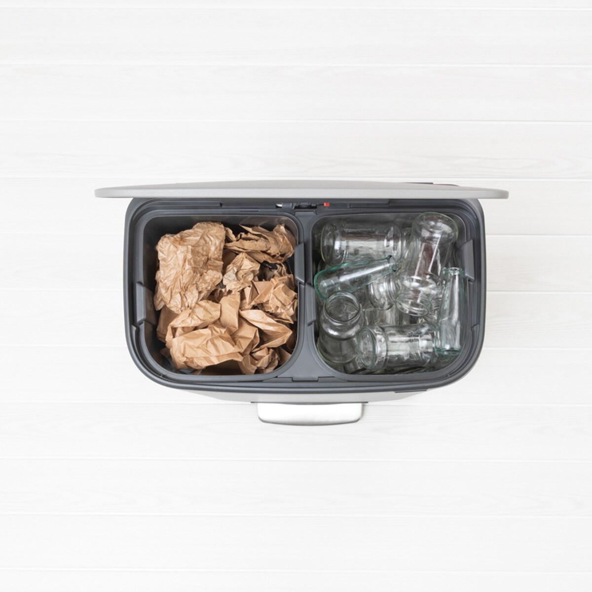 Kosz na śmieci pedałowy Bo 2x30L mineralny szary 211485