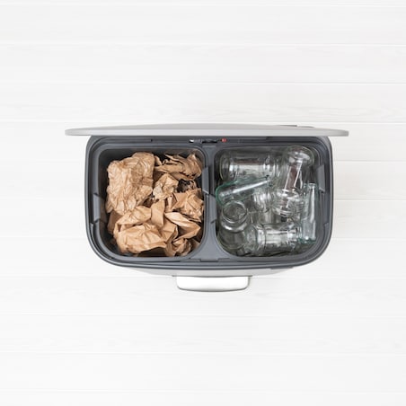 Kosz na śmieci pedałowy Bo 2x30L mineralny szary 211485