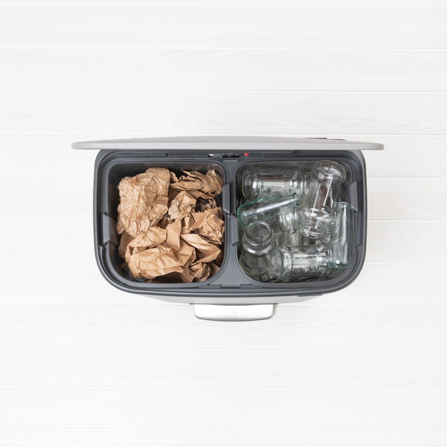 Kosz na śmieci pedałowy Bo 2x30L mineralny szary 211485