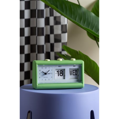 Budzik retro FLIP z datą