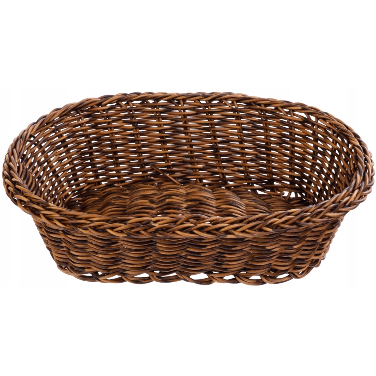 KOSZYK jak wiklina BRĄZOWY owalny na pieczywo chleb żywność dodatki owoce