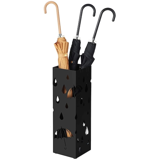 Parasolnik Metalowy 15,5X15,5X49 Cm Czarny