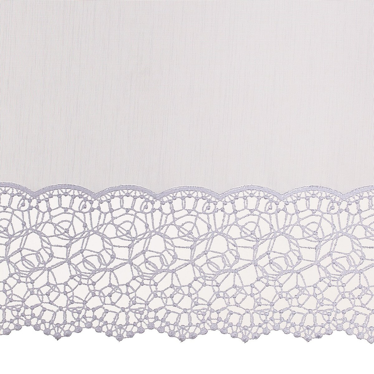 Firana na haczykach flex podwójnych 300x245 biały ze wzorem