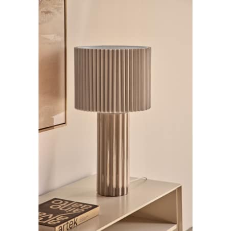 Lampa stołowa z ceramiki i tkaniny Marvila 60 cm