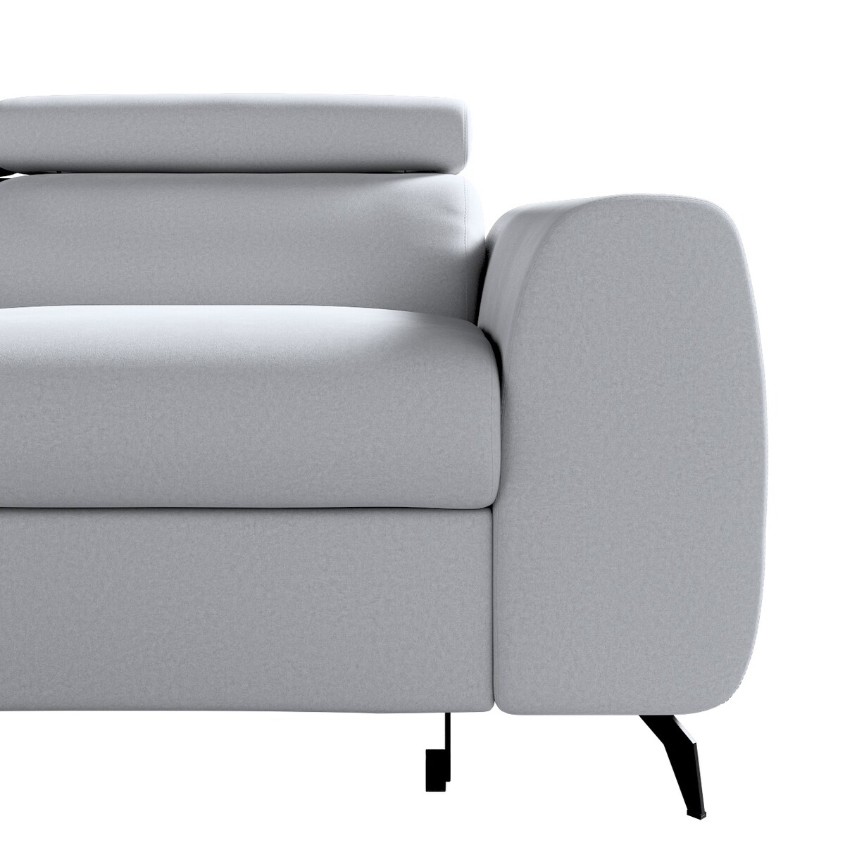 Narożnik rozkładany Leo, szary, 268 x 201 x 93 cm, Tkaniny tapicerskie - sofy