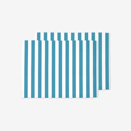 Podkładki świąteczne - błękitne paski - 2 cm