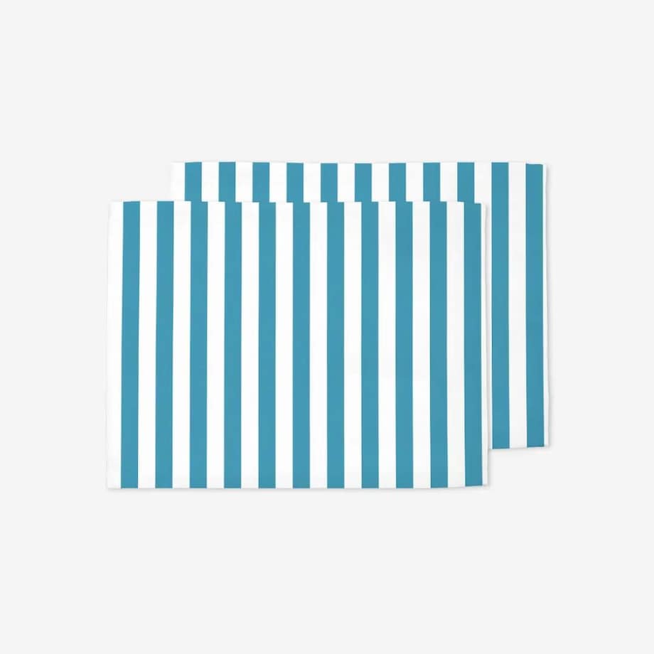 Podkładki świąteczne - błękitne paski - 2 cm