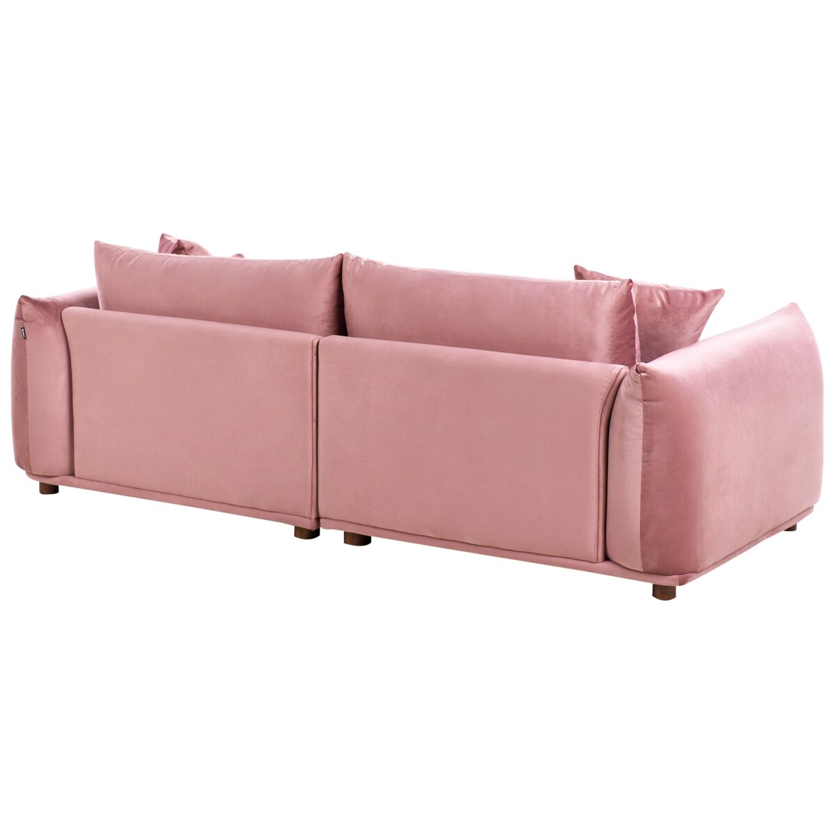 Sofa 3-osobowa welurowa różowa LUVOS