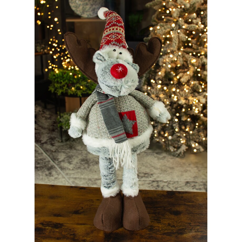 Para RENIFER skrzaty świąteczna OZDOBA gnomy na święta LOŚ komplet DUŻE