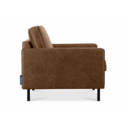 KONSIMO INVIA Wygodne krzesło w industrialnym stylu koloru brązowego