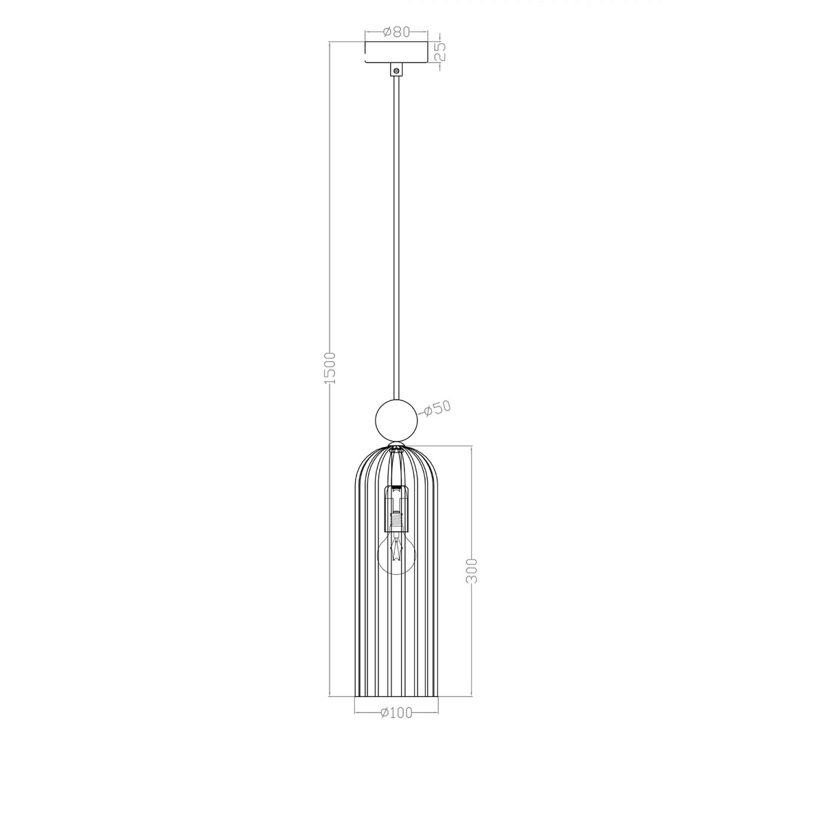 Wisząca lampa Piega LP-939/1P smoked podłużny dymiony zwis nad wyspę kuchenną