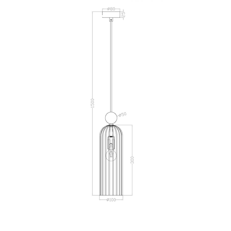 Wisząca lampa Piega LP-939/1P smoked podłużny dymiony zwis nad wyspę kuchenną