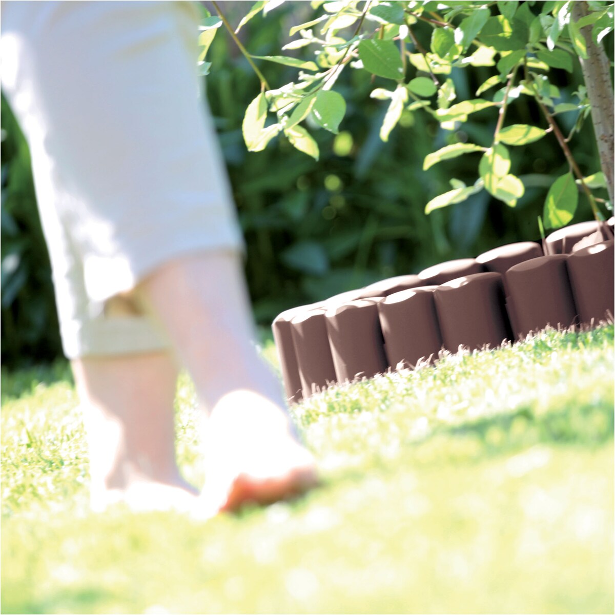 Płotek Ogrodowy 3,02 M Obrzeże Trawnikowe Palisada Brązowy