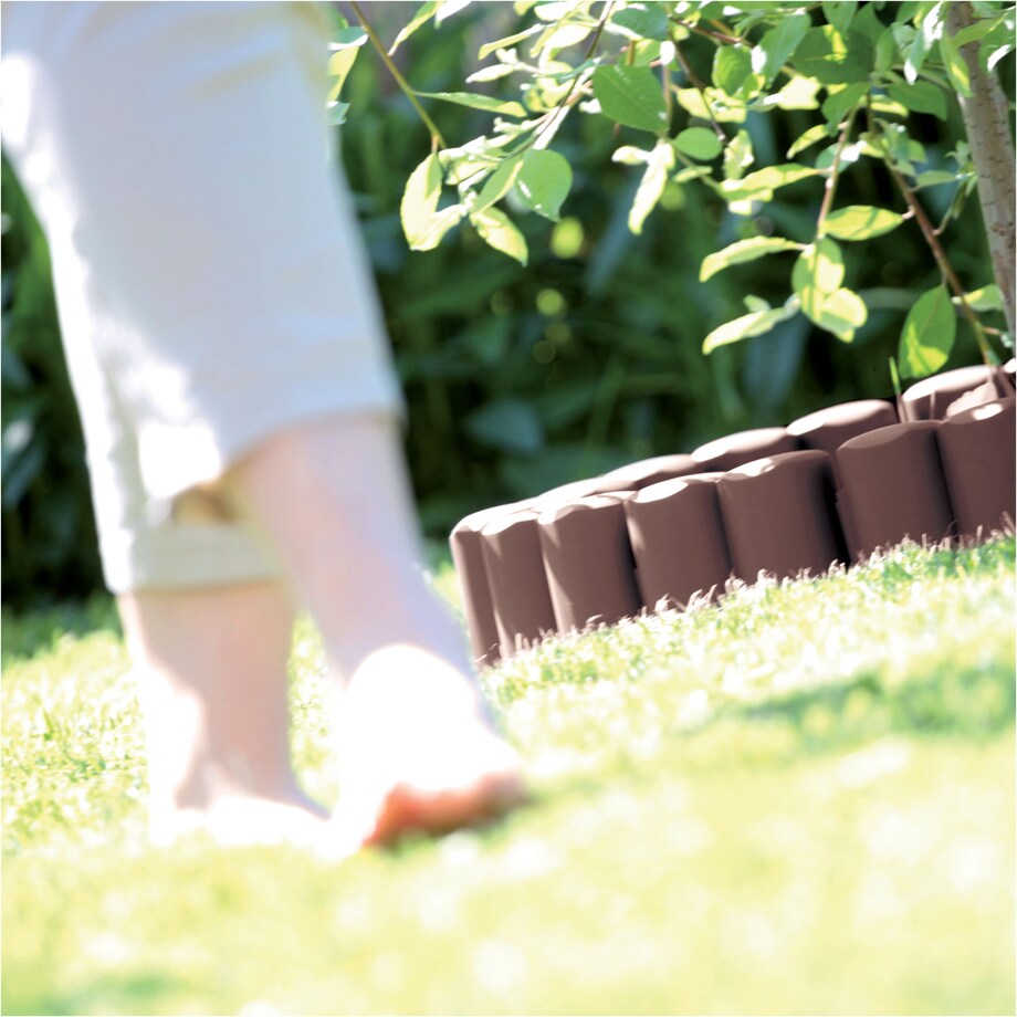 Płotek Ogrodowy 3,02 M Obrzeże Trawnikowe Palisada Brązowy