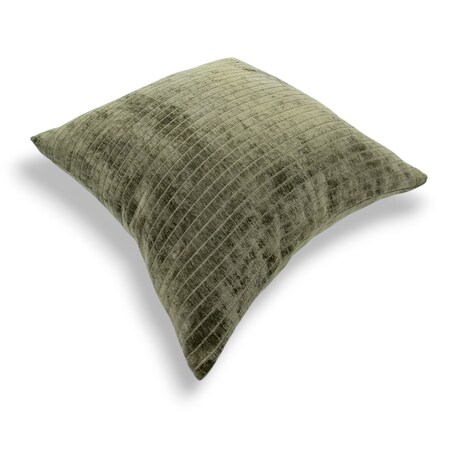 Ciemnozielona oliwkowa poduszka dekoracyjna w prążki 45x45 Lines