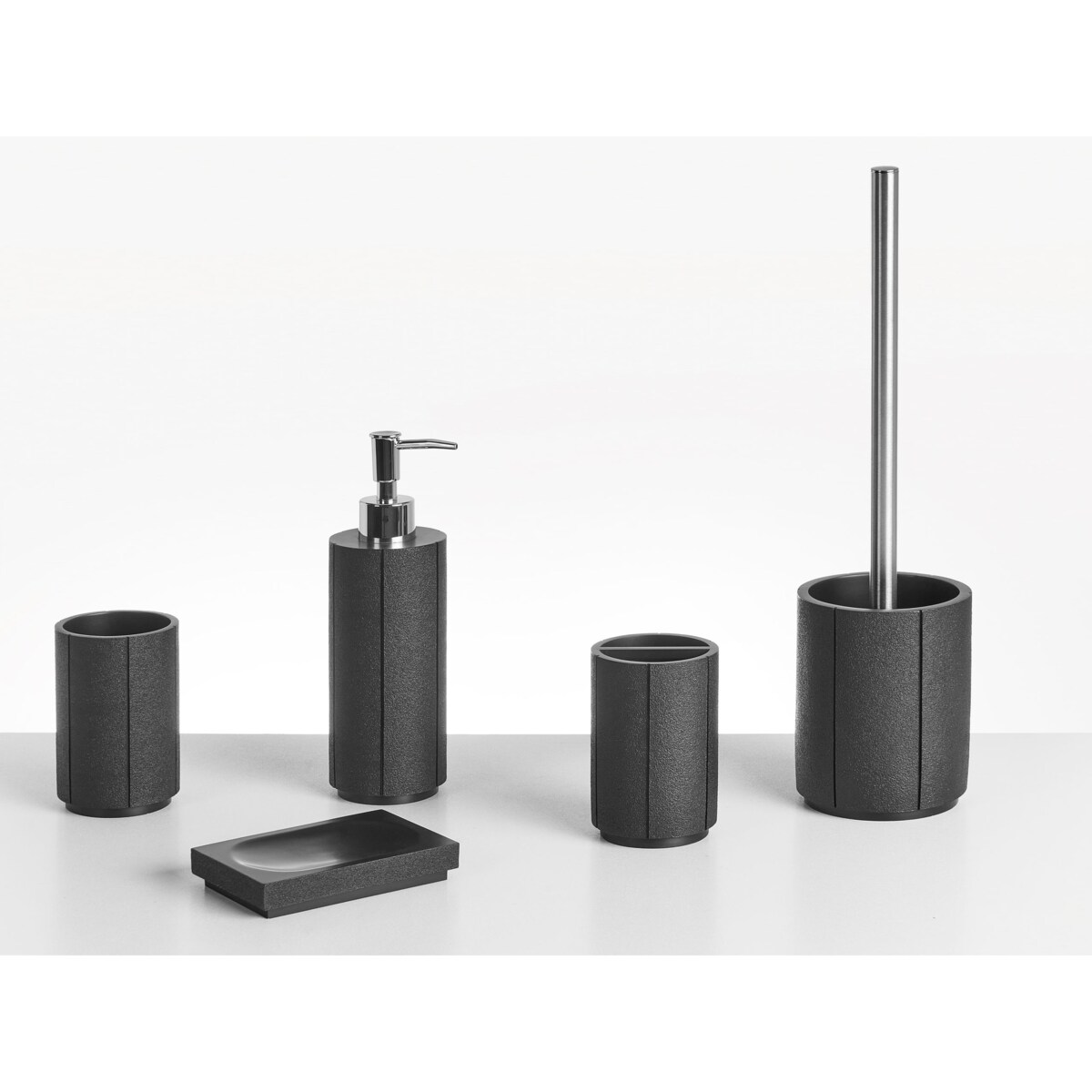 Zestaw akcesoriów łazienkowych 5 elementów HUALLAGA Czarny