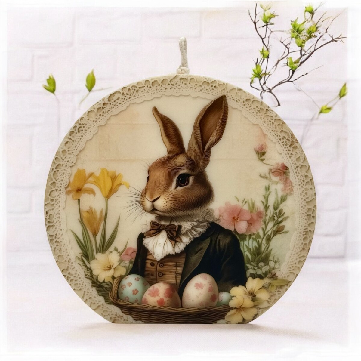 Świeca na Wielkanoc Zajączki wielkanocne