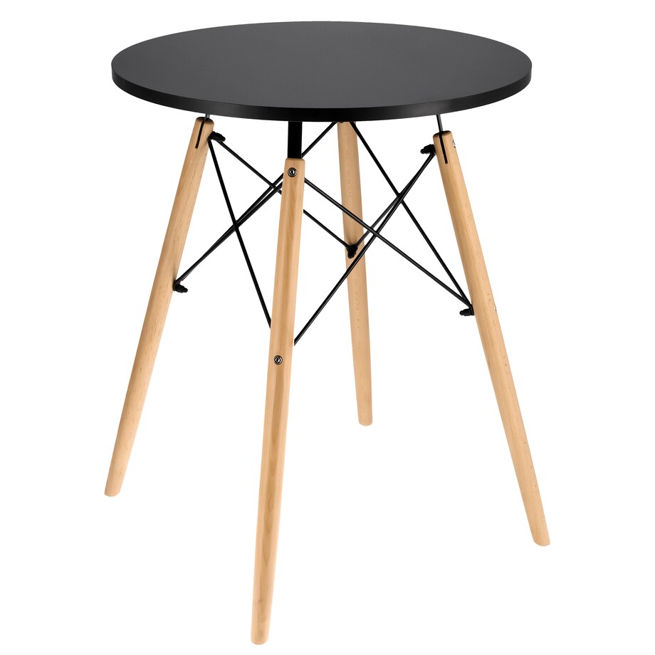 Nowoczesny Skandynawski Czarny Okrągły Stół do Jadalni