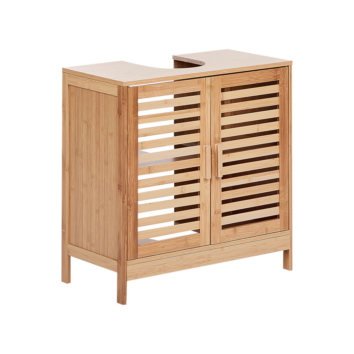 Bambusowa szafka pod umywalkę jasne drewno MISSOULA