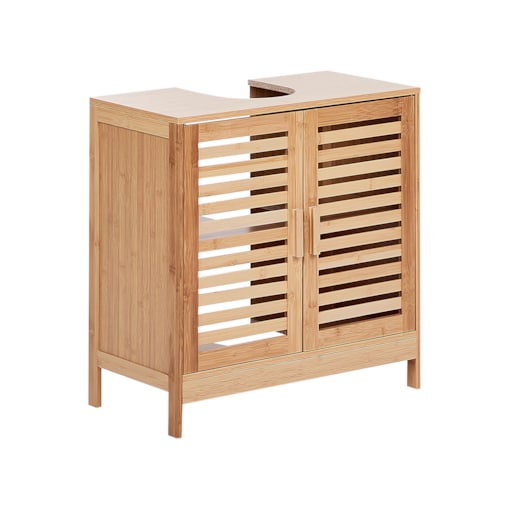 Bambusowa szafka pod umywalkę jasne drewno MISSOULA