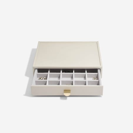 Szkatułka na biżuterię Stackers classic jasnobeżowa z 3 szufladami