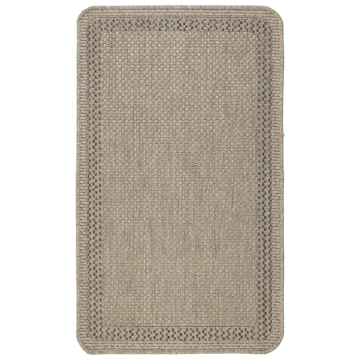 Chodnik płasko tkany Roma 68x114 cm Ramka Beżowy