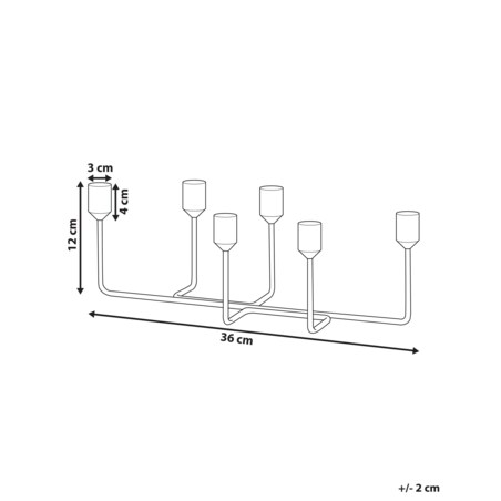 Świecznik metalowy 12 cm czarny BANGKA