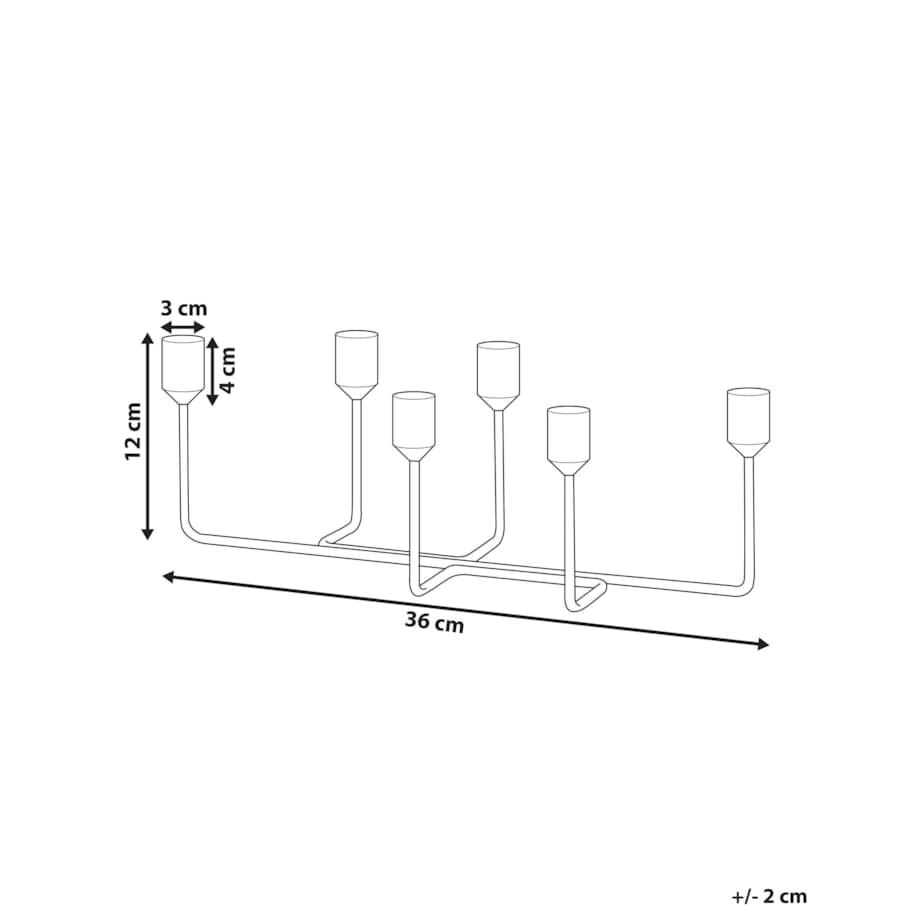 Świecznik metalowy 12 cm czarny BANGKA