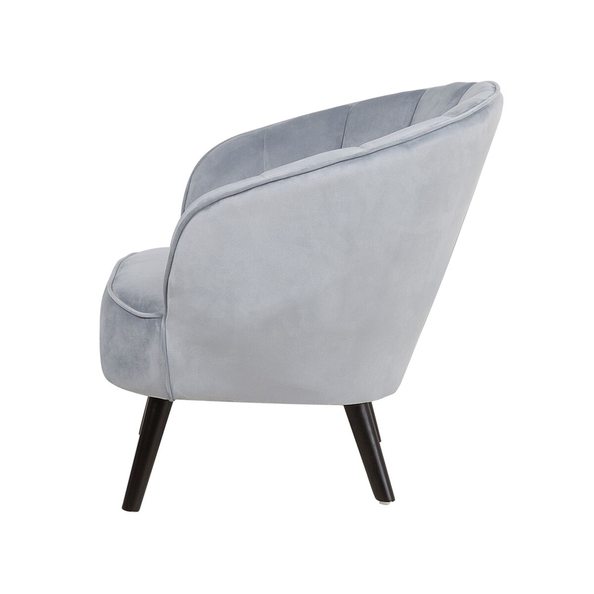 Fotel welurowy szary DALA