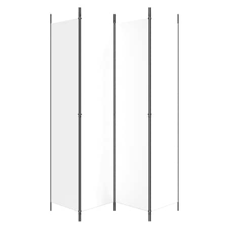 vidaXL Parawan 4-panelowy, biały, 200x220cm, tkanina