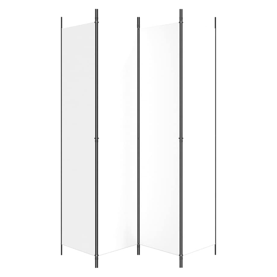 vidaXL Parawan 4-panelowy, biały, 200x220cm, tkanina