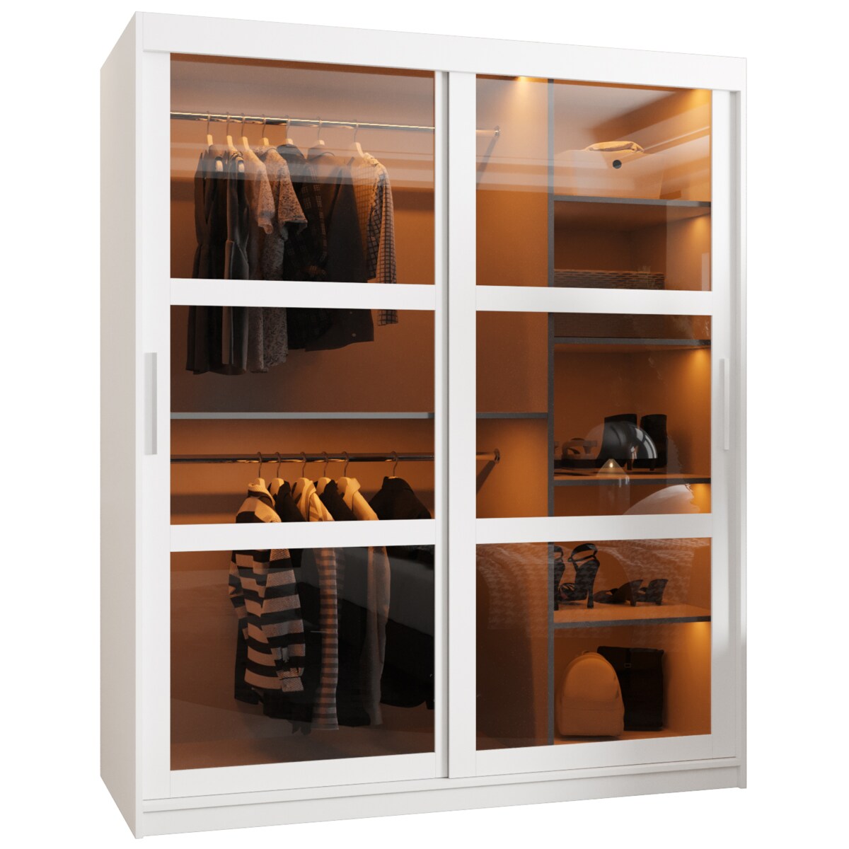 Szafa przesuwna Garderoba DOME 150 biały