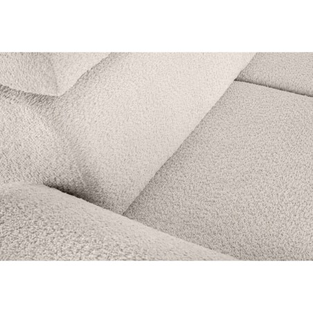 KONSIMO RATLO Narożnik rozkładany jagnięcy z pojemnikiem na pościel, jasny beż, prawy