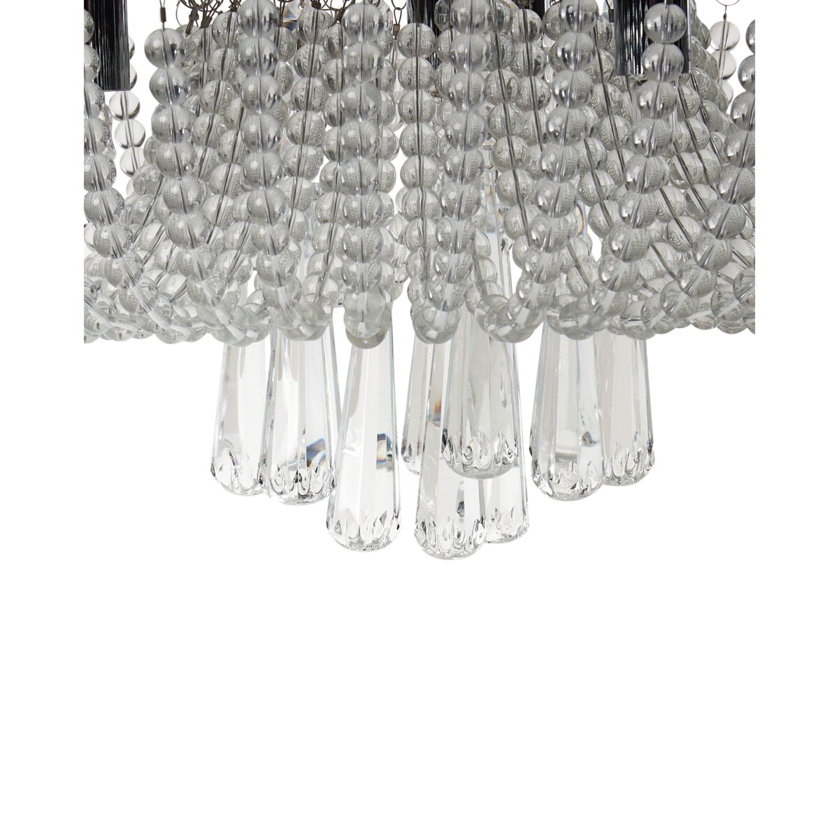 Żyrandol metalowy srebrny DORNAS