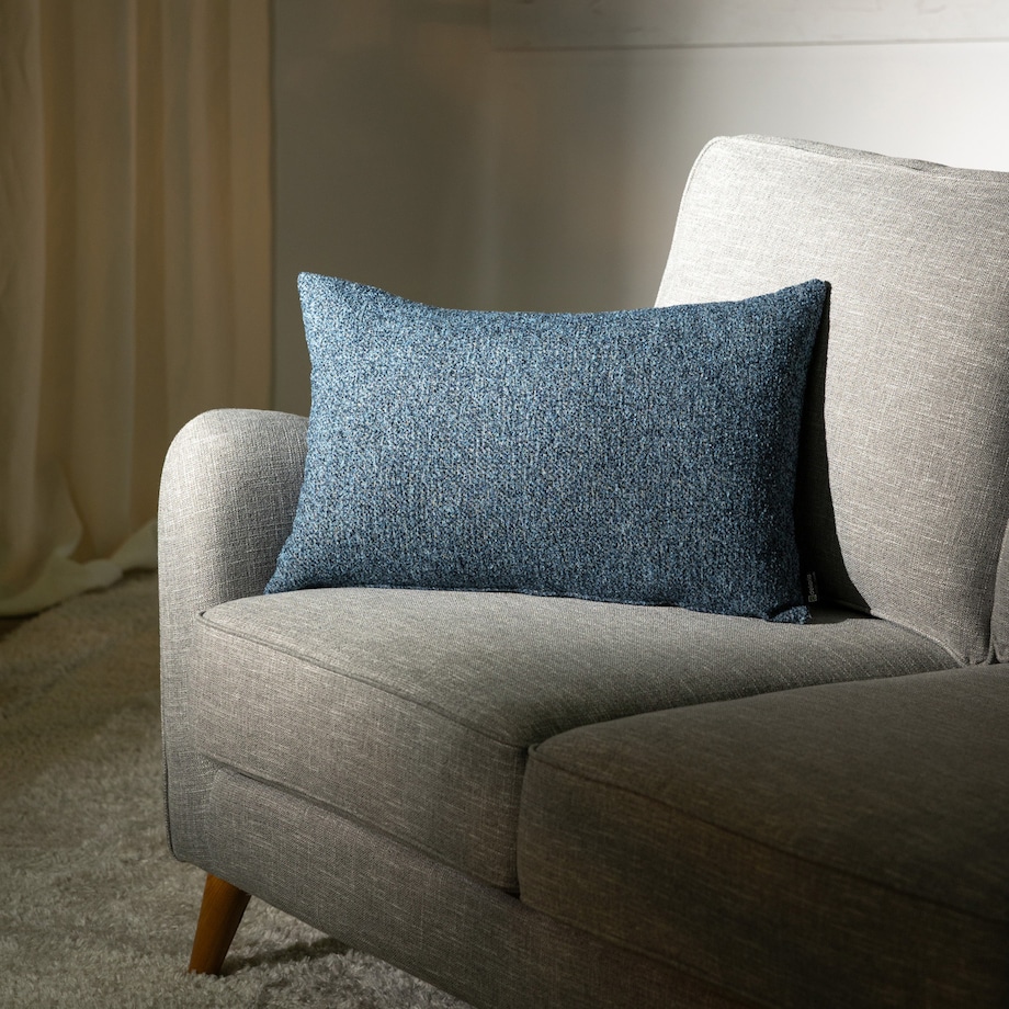 Poszewka Kinga na poduszkę prostokątną 60x40 niebiesko-granatowy melanż