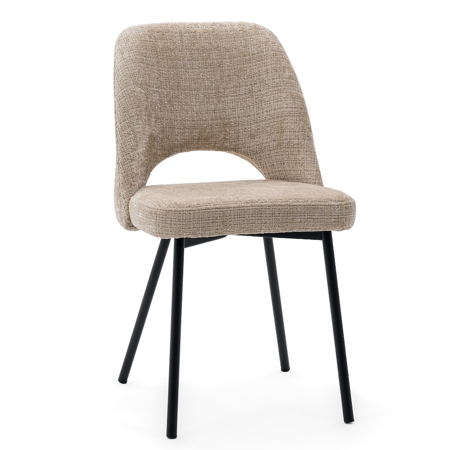 Krzesło tapicerowane MILO ciemny beż do salonu jadalni kuchni