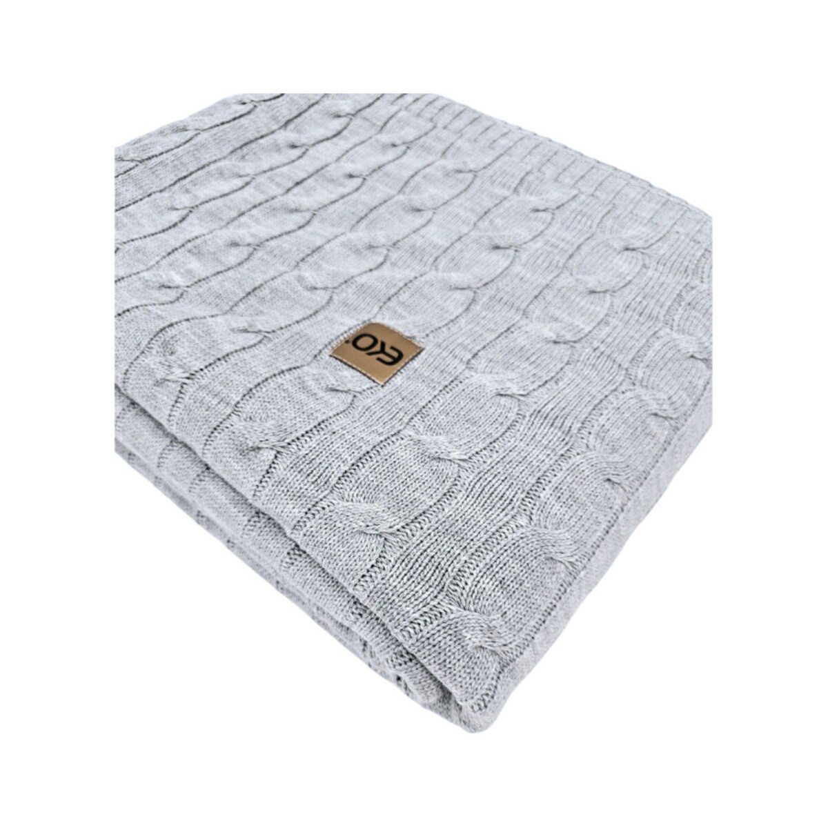 Koc dzianinowy kaszmir 200x220 cm – VERONA200 POPIEL
